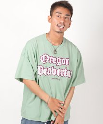 LUXSTYLE/米綿エイトビットプリント半袖Tシャツ/Tシャツ メンズ 半袖 五分袖 ロゴ プリント ビッグシルエット アメリカ綿 春夏/504149302