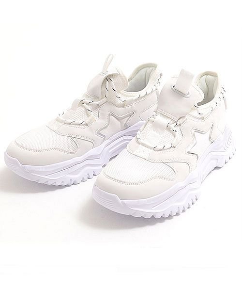 Sb Select スターメタリックモチーフレースアップダッドスニーカー メンズ レースアップ ダッドスニーカー 靴 スター 星 軽量 スポーツ 運動靴 エスビーセレクト Sb Select Magaseek