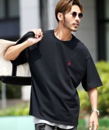 JIGGYS SHOP(ジギーズショップ)/roshell別注 U.S. POLO ASSN TEE / Tシャツ メンズ おしゃれ ティーシャツ 半袖 カットソー トップス クルーネック ビッグシルエッ/ブラック系1