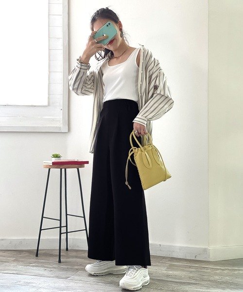 セール 楽ちんなのにキレイ タック入りフレアワイドパンツ クラシカルエルフ Classical Elf Magaseek