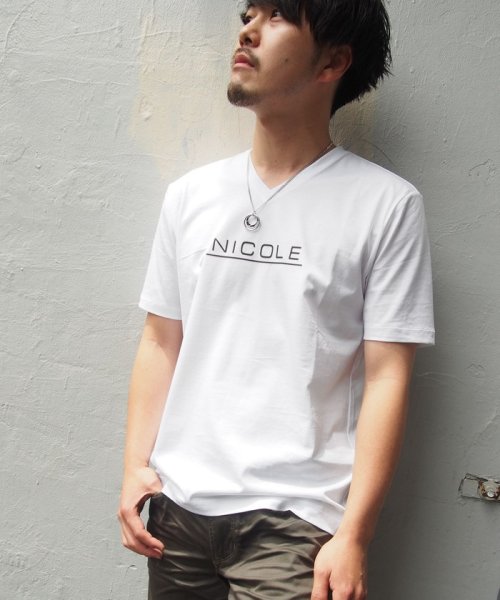 NICOLE CLUB FOR MEN(ニコルクラブフォーメン)/ダブルシルケットロゴプリントTシャツ/91その他2