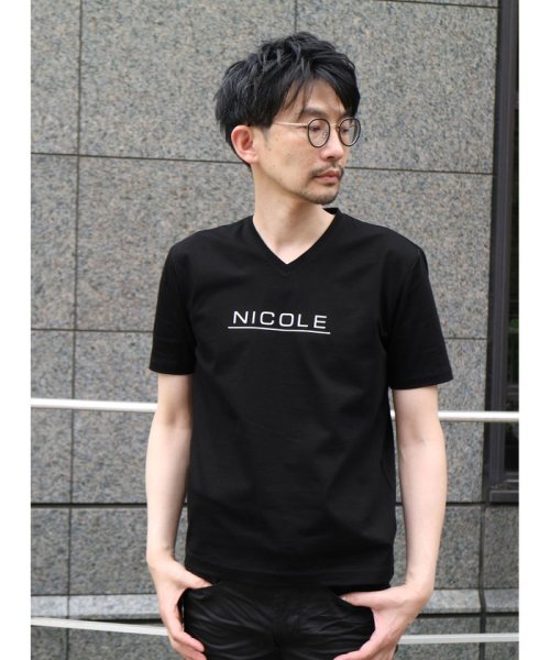 NICOLE CLUB FOR MEN(ニコルクラブフォーメン)/ダブルシルケットロゴプリントTシャツ/92その他3