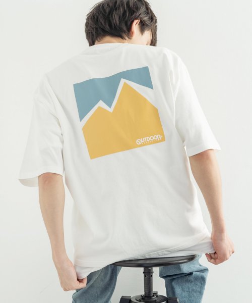 Rocky Monroe(ロッキーモンロー)/OUTDOOR PRODUCTS アウトドアプロダクツ プリントTEE 半袖Tシャツ メンズ レディース カジュアル ビッグシルエット ストリート 綿 コットン/ホワイト系2