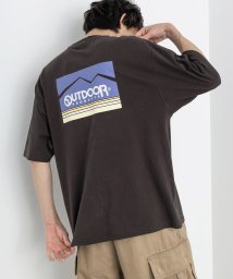 Rocky Monroe(ロッキーモンロー)/OUTDOOR PRODUCTS アウトドアプロダクツ プリントTEE 半袖Tシャツ メンズ レディース カジュアル ビッグシルエット ストリート 綿 コットン/ブラック系1