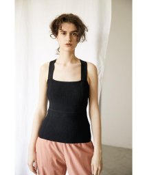 BLACK BY MOUSSY(ブラックバイマウジー)/back cross knit camisole/BLK