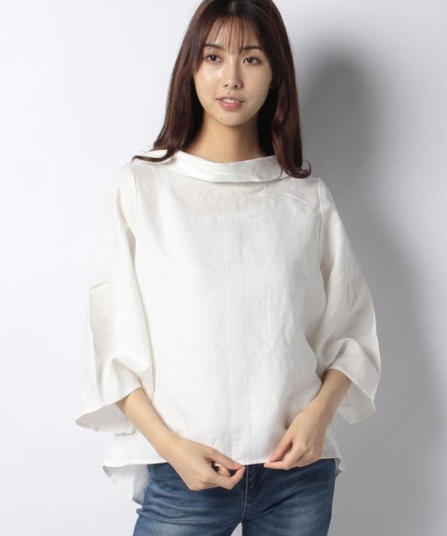 セール Lilasic リラシク ボートロールカラーリネンブラウス Offprice Ec Offprice Ec Magaseek