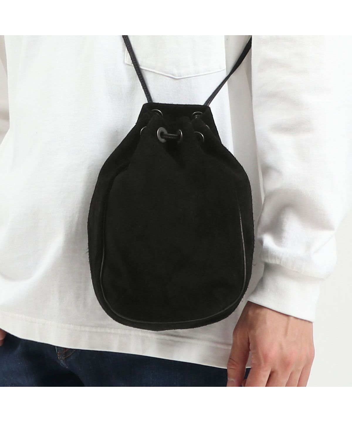 ホーボー ショルダーバッグ hobo 巾着バッグ COW LEATHER DRAWSTRING