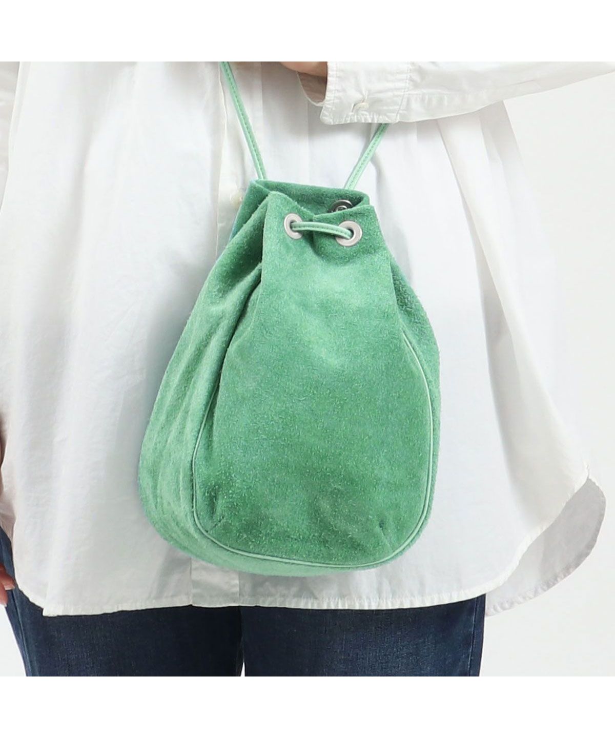 ホーボー ショルダーバッグ hobo 巾着バッグ COW LEATHER DRAWSTRING