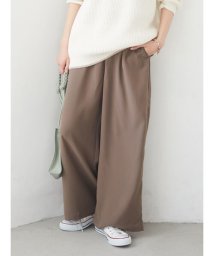 CRAFT STANDARD BOUTIQUE(クラフトスタンダードブティック)/【CLUEL 4月号掲載】ドロストとろみワイドパンツ/モカ