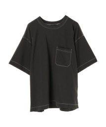 CRAFT STANDARD BOUTIQUE(クラフトスタンダードブティック)/カラーステッチ半袖ポケットTEE/ブラック