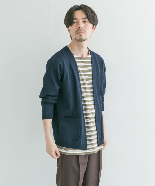 URBAN RESEARCH(アーバンリサーチ)/WASHABLEリネンカーディガン/NAVY