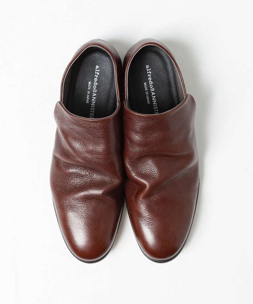 【定番】ソフトレザー ドレープ フラットシューズ 