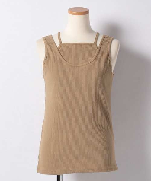 CLANE(クラネ)/LAYERD AMERICAN TANK TOP/BEIGE