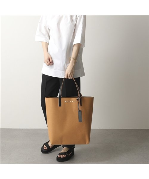 セール Marni マルニ Shmq0025a0 P3950 セルロース ショッピングバッグ トートバッグ ロゴ 鞄 Z2n45 レディース マルニ Marni Magaseek
