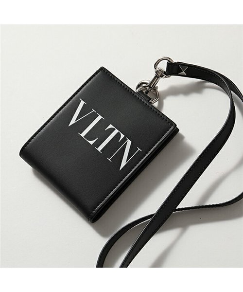 セール Valentino ヴァレンティノ Vy2p0342lvn Vltn ネックストラップ付き レザー 二つ折り財布 小銭入れ付き 0no メンズ ヴァレンティノ Valentino Magaseek