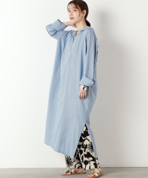 セール Torrazzo Donna トラッゾドンナ Web限定 フード付きストライプシャツワンピース ノーリーズ Nolley S Magaseek