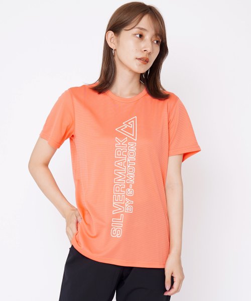 GIORDANO(ジョルダーノ)/GIORDANO/クルーネックドライタッチメッシュ半袖Tシャツ/ピンク