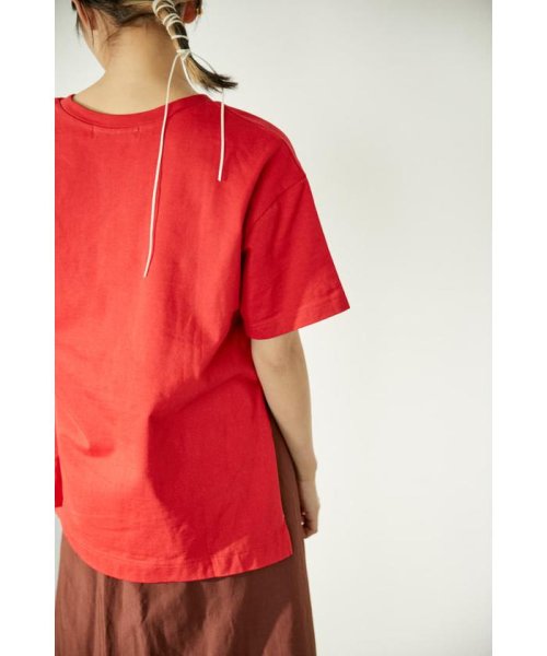 BLACK BY MOUSSY(ブラックバイマウジー)/basic wide t－shirt/RED