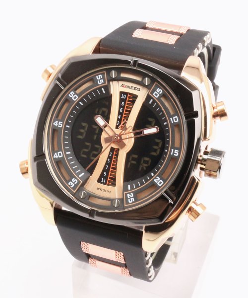 SP(エスピー)/【HPFS】アナデジ アナログ&デジタル腕時計 HPFS9501 メンズ腕時計 デジアナ/ゴールド系