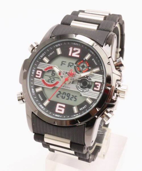 SP(エスピー)/【HPFS】アナデジ アナログ&デジタル腕時計 HPFS9507 メンズ腕時計 デジアナ/レッド系