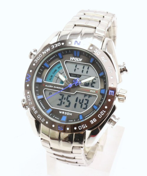 SP(エスピー)/【HPFS】アナデジ アナログ&デジタル腕時計 HPFS9405 メンズ腕時計 デジアナ/ブルー系