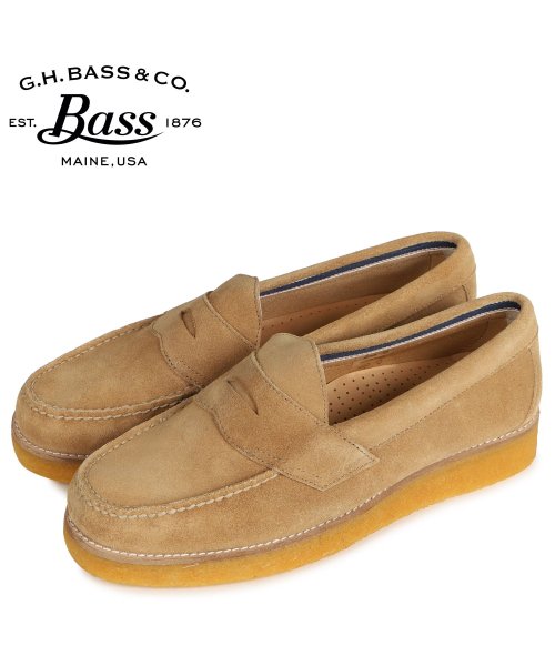 ジーエイチバス G H Bass G H Bass ジーエイチバス ローファー メンズ ローガン スエード Weejun Crepe Logan Suede ベージュ Bak 5 Magaseek