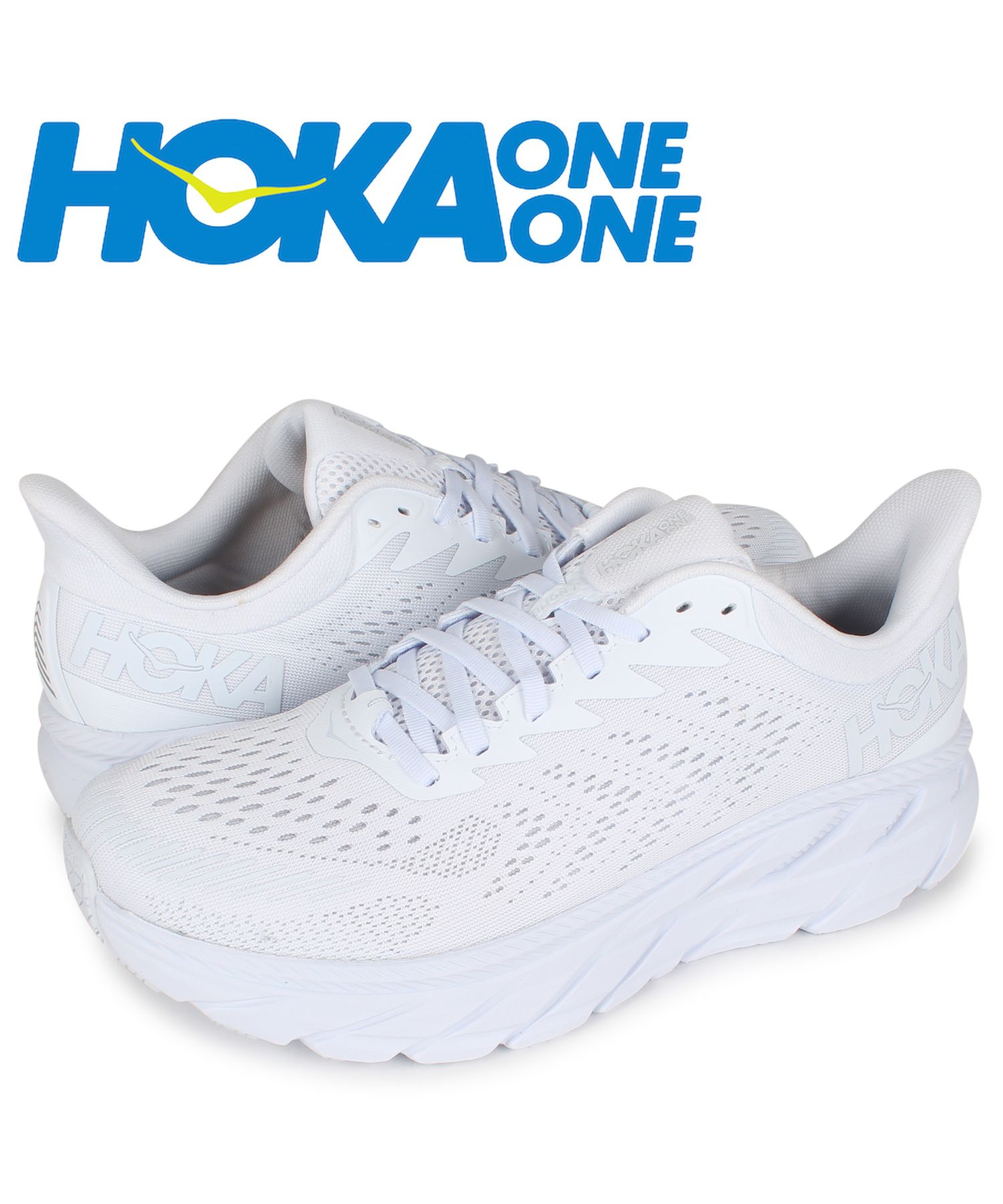 HOKA ONE ONE ホカオネオネ クリフトン7 スニーカー メンズ 厚底 CLIFTON 7 ホワイト 白