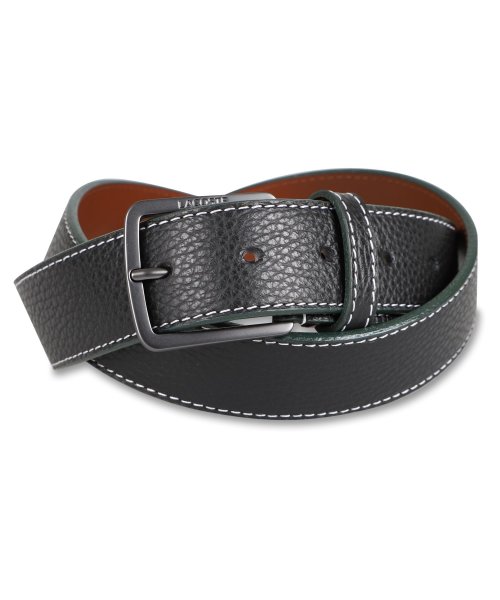 LACOSTE(ラコステ)/ラコステ LACOSTE ベルト メンズ BELT ブラック ホワイト ネイビー 黒 白 LB88880/ブラック