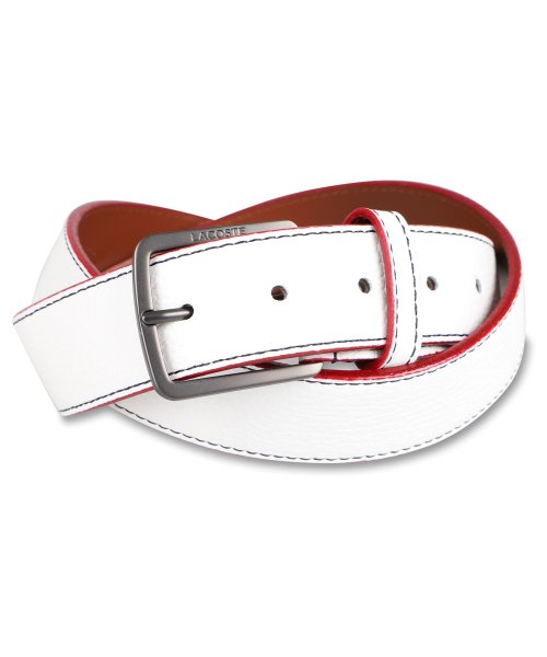 LACOSTE(ラコステ)/ラコステ LACOSTE ベルト メンズ BELT ブラック ホワイト ネイビー 黒 白 LB88880/ホワイト