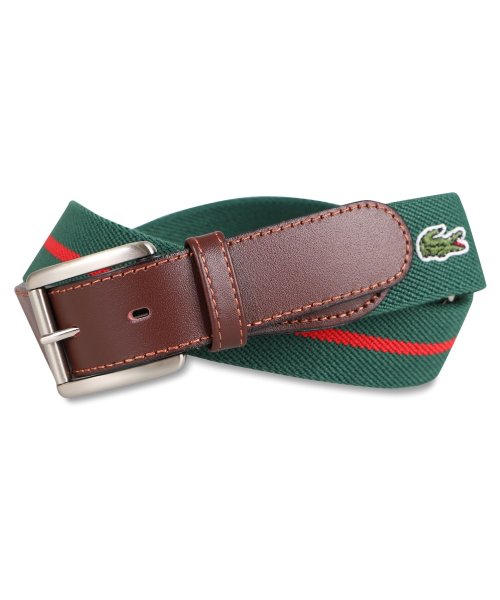 LACOSTE(ラコステ)/ラコステ LACOSTE ベルト メンズ BELT ネイビー ベージュ カーキ グリーン LB96465/グリーン