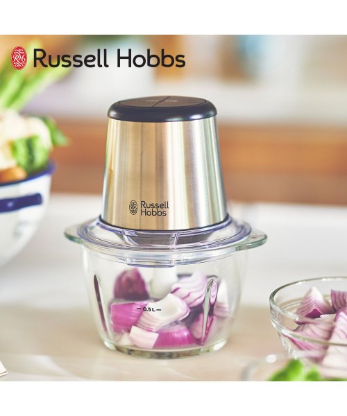 Russell Hobbs(Russell Hobbs)/ラッセルホブス Russell Hobbs フードプロセッサー ミキサー 小型 4ブレード ミニチョッパー 7820JP/シルバー