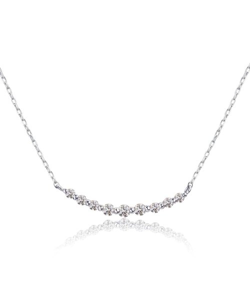 LARA Christie(ララクリスティー)/ララクリスティー ダイヤモンド 0.1ct スマイル ライン ネックレス ゴールド K18YG/プラチナ