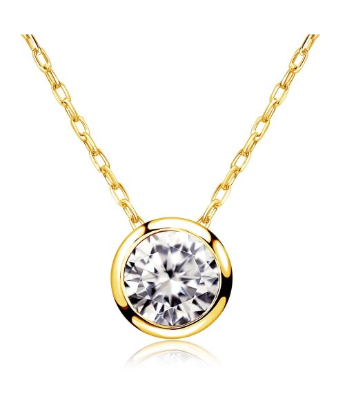 LARA Christie(ララクリスティー)/ララクリスティー 1粒 ダイヤモンド 0.5ct フクリン ネックレス ゴールド K18YG/ゴールド