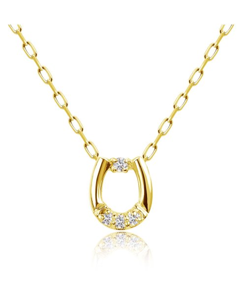 LARA Christie(ララクリスティー)/ララクリスティー ダイヤモンド ホースシュー ネックレス 0.03ct K18 イエローゴールド/ゴールド