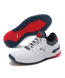 PUMA(プーマ)/ゴルフ プロアダプト アルファキャット  スパイクレス シューズ/WHITE-NAVY-HIGHRISKRED