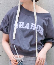 vis-`a-vis(ビザビ)/【WEB限定】ショート丈デカロゴTシャツ/スミクロ（05）