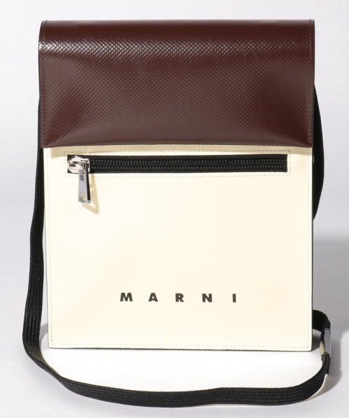 MARNI(マルニ)/【MARNI】マルニ PVC TRIBECAバッグ バイカラー SBMQ0036A0P3572/オフホワイト×ブラウン