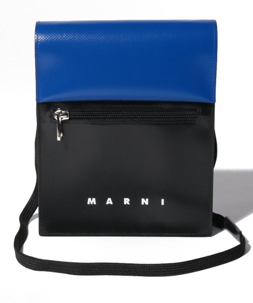MARNI(マルニ)/【MARNI】マルニ PVC TRIBECAバッグ バイカラー SBMQ0036A0P3572/ブラック×ブルー