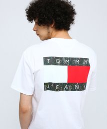 TOMMY JEANS(トミージーンズ)/カモフラージュフラッグTシャツ/ホワイト