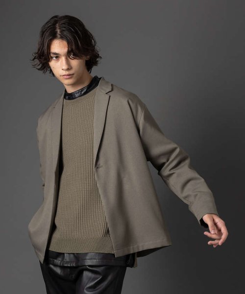 ABAHOUSE(ABAHOUSE)/【MYSELF ABAHOUSE】POLY WOOLLY TWILL ポリウーリ/カーキ