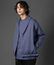 ABAHOUSE(ABAHOUSE)/【MYSELF ABAHOUSE】POLY WOOLLY TWILL ポリウーリ/ブルーグレー
