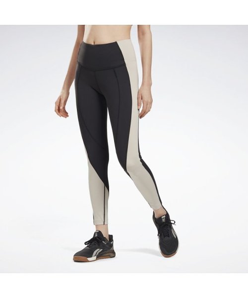 Reebok(リーボック)/Lux ハイライズ カラーブロック レギンス / Lux High－Rise Colorblock Leggings/ブラック