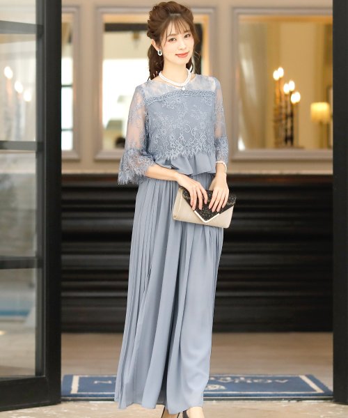 スカラップレースセットアップパンツドレス プールヴー Pourvous Magaseek