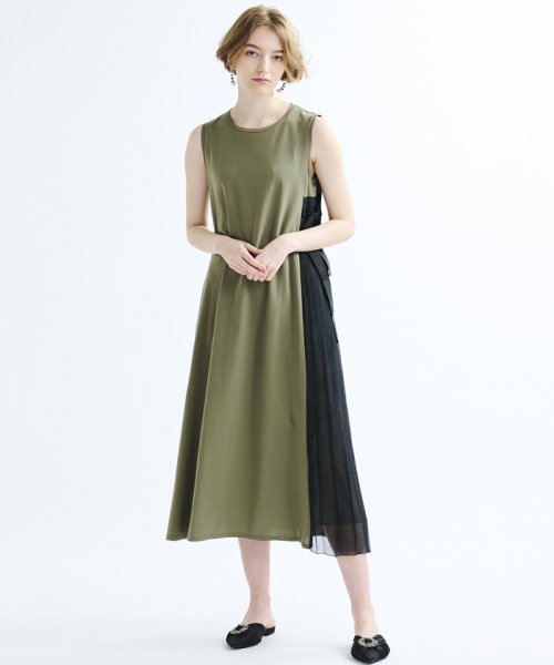 セール シアープリーツコンビワンピース ランバンオンブルー Lanvin En Bleu Magaseek
