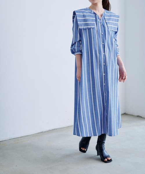 リボン付セーラーカラーワンピース ティティベイト Titivate Magaseek