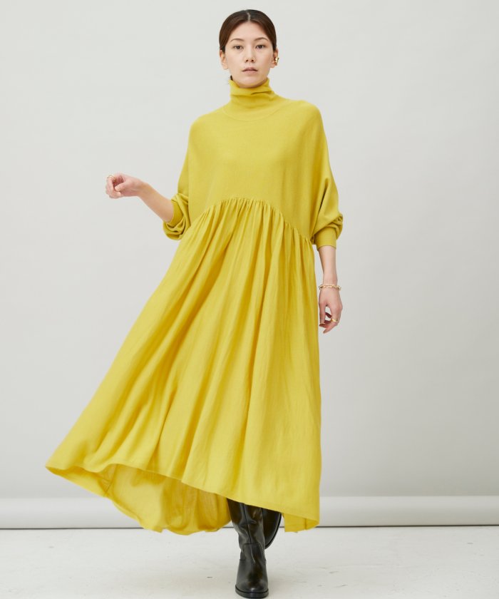 ウールハイネックギャザーワンピース カレンソロジー Curensology Magaseek
