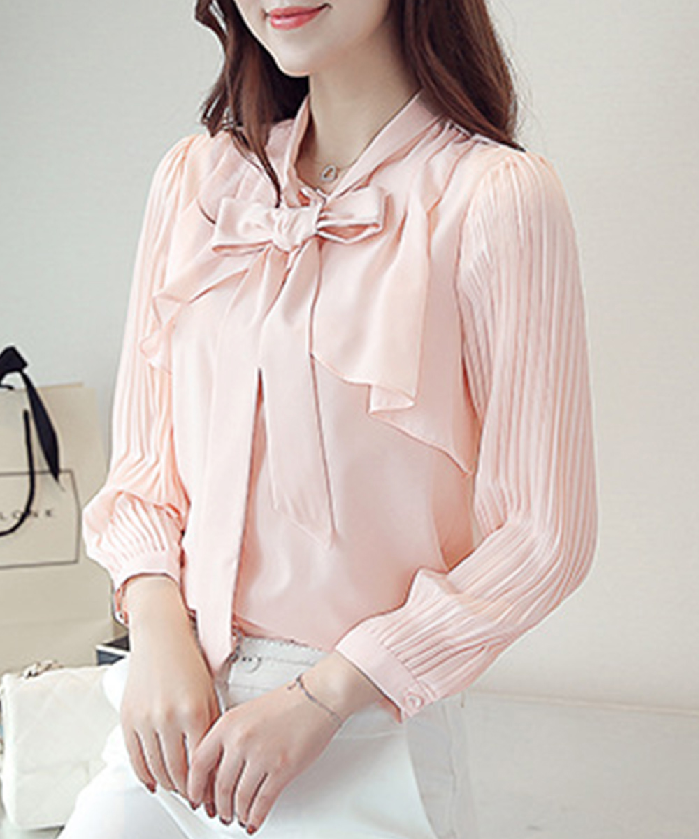 【セール】袖プリーツ シャツブラウス レディース(504161468