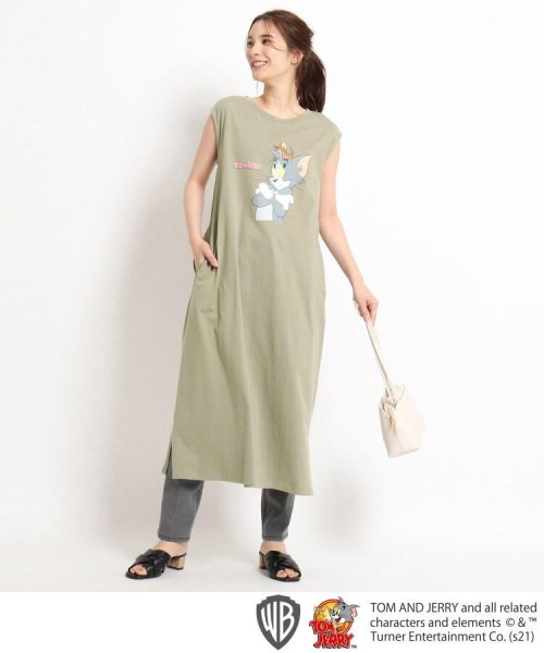 セール S Ll トム ジェリー プリントミドルワンピース グローブ Grove Magaseek