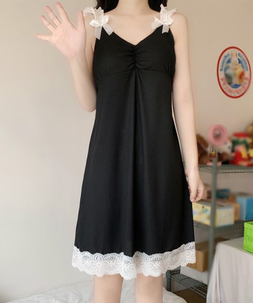 セール 25 Off パジャマ キャミワンピース ルームウェア レディース 部屋着 寝巻き パッド付 レース切替 セクシー おしゃれ ショッピングゴー Shoppinggo Magaseek