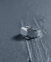 MAISON mou/【YArKA/ヤーカ】deformed octagon pedestal design ring[dod]/変形八角形台座リング silver925/504090610